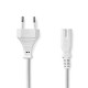 Nedis CEGL11040WT20 táp kábel IEC-320-C7, 2 x 0.75 mm, hossz 2m, fehér