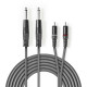 Nedis COTH23320GY15 félprofi audio kábel, 2 x 6,35mm mono jack dugó - 2 X RCA dugó, hossz 1.5m, rugalmas