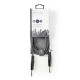 Nedis COTH23000GY30 félprofi audio kábel, 2 x 6,35mm mono jack dugó, hossz 3m, rugalmas