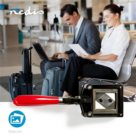 NEDIS SHRE110BKA4 igazolványkép vágó, vágási méret 35 x 45 mm, fekete / piros súly: 510 gramm