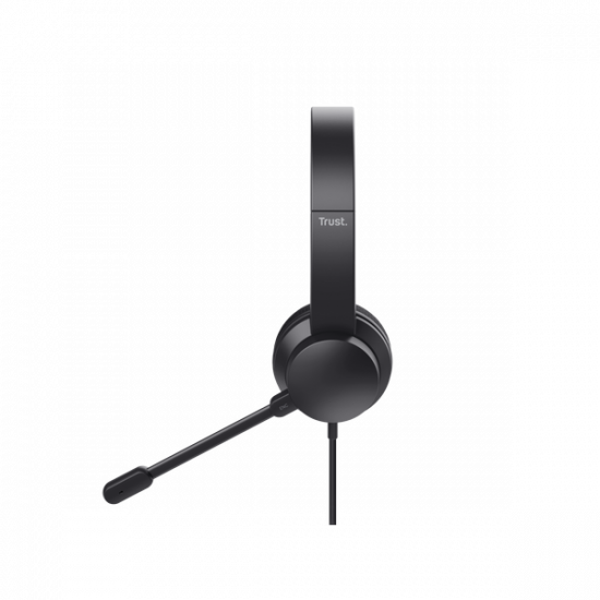 TRUST 25089 Ayda USB vezetékes fejhallgató zajszűrős mikrofonnal – fekete
