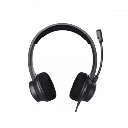 TRUST 25089 Ayda USB vezetékes fejhallgató zajszűrős mikrofonnal – fekete