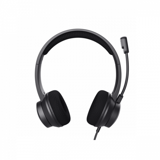 TRUST 25089 Ayda USB vezetékes fejhallgató zajszűrős mikrofonnal – fekete