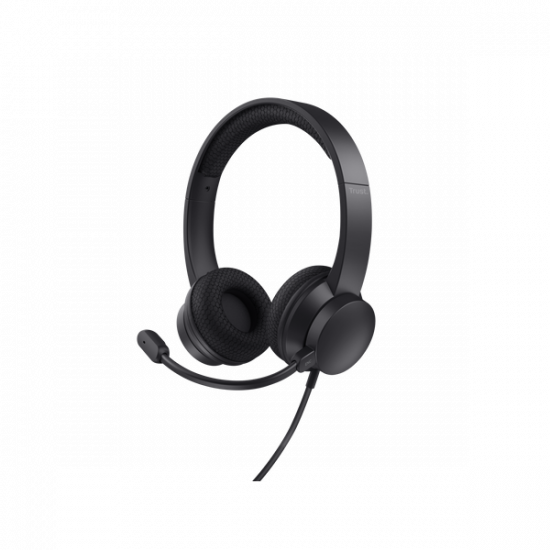 TRUST 25089 Ayda USB vezetékes fejhallgató zajszűrős mikrofonnal – fekete