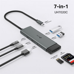 TP-LINK USB Type-C HUB 7 portos 1xHDMI + 1xPD 100W +1xUSB-C + 2xUSB +1xSD + 1xMicro SD, UH7020C