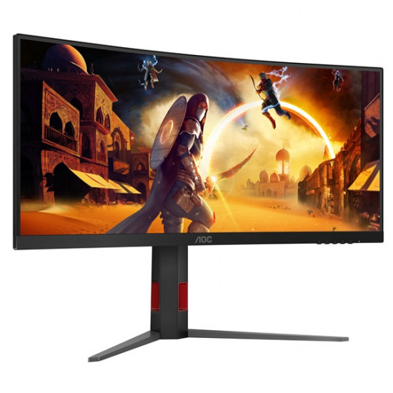 AOC Ívelt Gaming 240Hz monitor 34" CU34G4Z, 3440x1440, 21:9, 450cd/m2, 0,5ms, HDMIx2/DisplayPort/USBx2