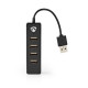 Nedis UHUBU2420BK 4 portos USB2.0 HUB