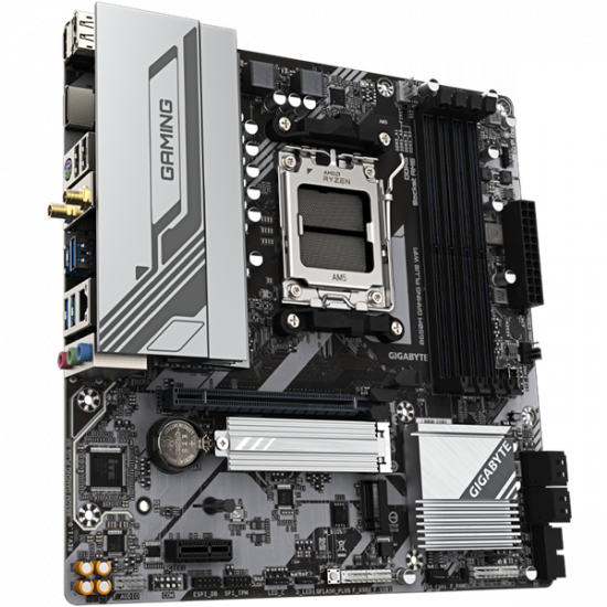 GIGABYTE Alaplap AM5 B650M GAMING PLUS WIFI AMD B650, ATX