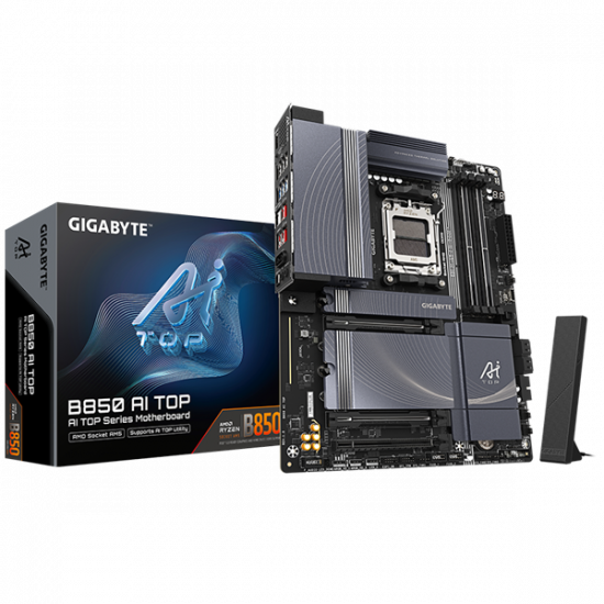 GIGABYTE Alaplap AM5 B850 AI TOP AMD B850, ATX