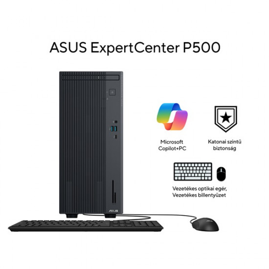 ASUS COM DT ExpertCenter P500MV-13620H1160, i7-13620, 16GB, 512GB M.2, NOOS, Szürke