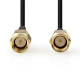 Nedis CSGL02000BK50 SMA kábel, aranyozott, 50 Ohm, árnyékolt,  5 m