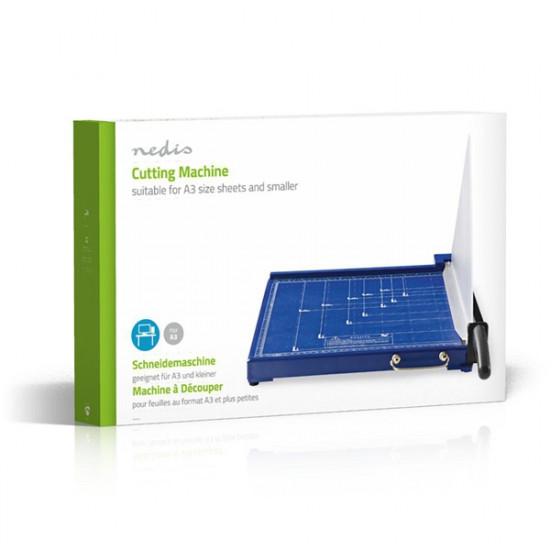 Nedis PACU110A3 papírvágó gép, Max. vágási méret: 297 x 420 mm, Kés típusa: Fém, Fém,  Fekete/kék