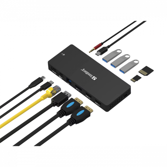 SANDBERG USB-C Dokkoló 13in1 DockingStation Pro