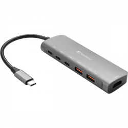 SANDBERG USB-C Dokkoló HDMI + 2xUSB-A + 2xUSB-C + PD100W