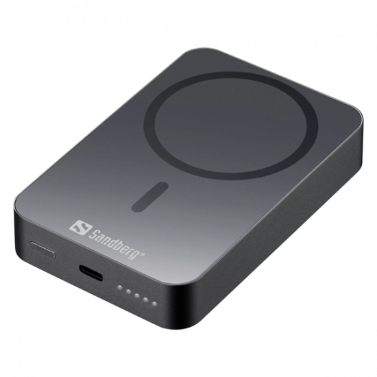 SANDBERG Hordozható akkumulátor, Mag Wireless Powerbank 10000 ALU
