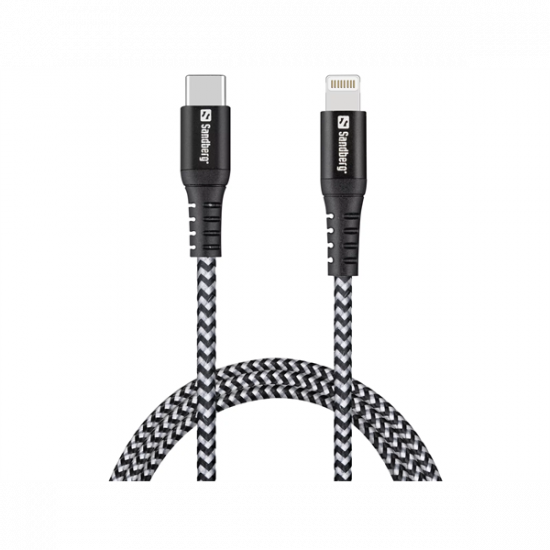 SANDBERG USB-C tartozék, Survivor USB-C PD Lighting kábel 1m