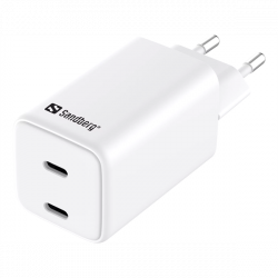 SANDBERG Hálózati töltő, AC Charger Dual UDB C PD 65W EU