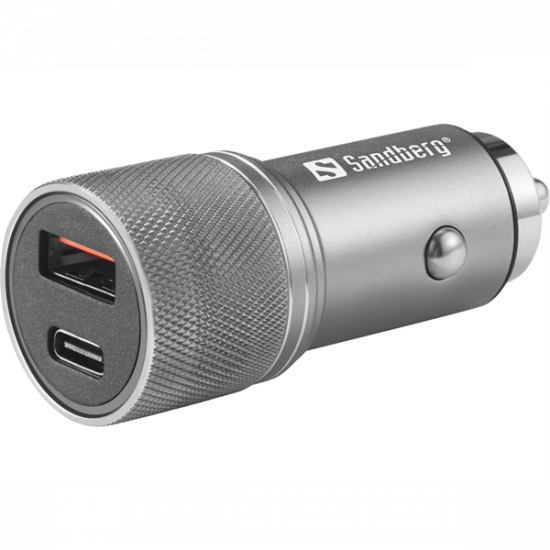 SANDBERG Autós töltő, Car Charger 1xQC3.0+1xUSBC 48W