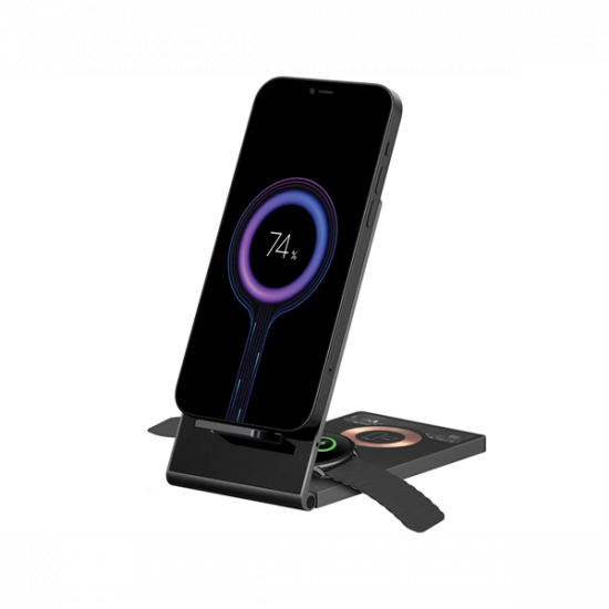 SANDBERG Töltő állvány, 3in1 Wireless Charger Stand