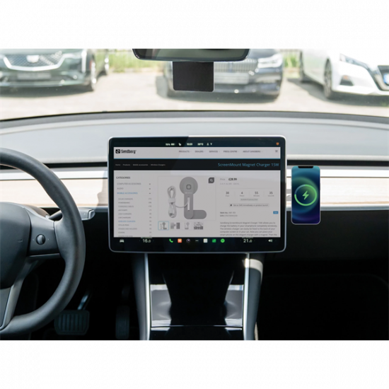 SANDBERG Mágnesen töltő, ScreenMount Magnet Charger 15W