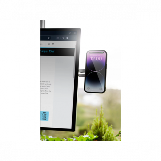 SANDBERG Mágnesen töltő, ScreenMount Magnet Charger 15W