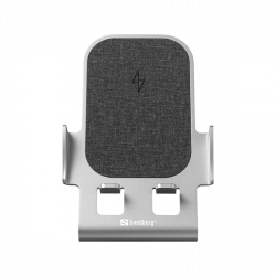 SANDBERG Töltő állomás, Wireless Charger Stand 15W Alu