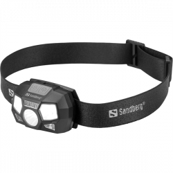 SANDBERG Fejlámpa, Headlamp 5in1 Recharge Sensor