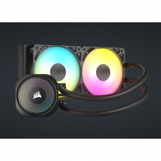 CORSAIR CPU hűtő NAUTILUS 240 RS ARGB Liquid CPU Cooler (vízhűtés), 2 Ventilátoros, LGA1851 támogatással, fekete