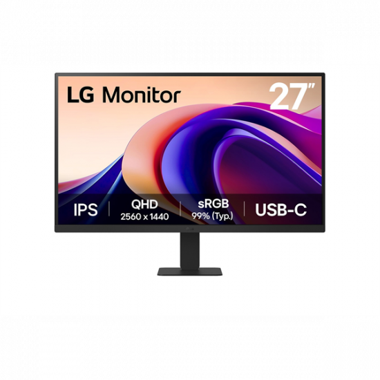 LG IPS monitor 27" 27U631A, 2560 x 1440, 16:9, 250 cd/m2, 5ms, HDMI/USB-C, 100Hz