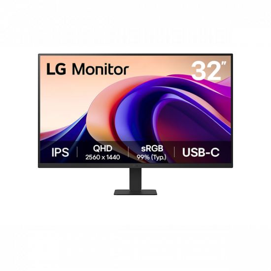 LG IPS monitor 31,5" 32U631A, 2560 x 1440, 16:9, 250 cd/m2, 5ms, HDMI/USB-C, 100Hz