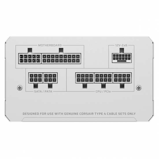 CORSAIR Tápegység Moduláris, RM750e, 750W, 12cm, ATX 3.1, PCIe 5.1, BOX, Cybenetics Gold, fehér