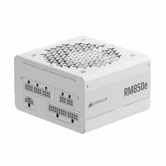 CORSAIR Tápegység Moduláris, RM850e, 850W, 12cm, ATX 3.1, PCIe 5.1, BOX, Cybenetics Gold, fehér