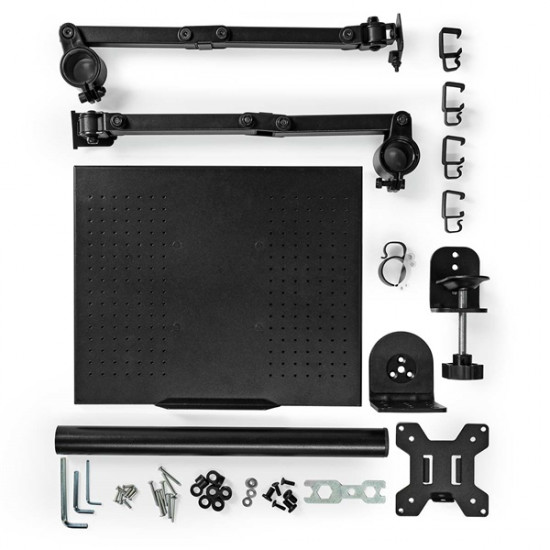 Nedis MMSISNB110BK asztali monitor tartó konzol és laptop állvány | 15-32" | 75x75 / 100x100