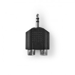Nedis CAGB22940BK 3,5mm sztereo jack dugó - 2x RCA aljzat adapter