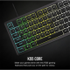 CORSAIR Vezetékes Billentyűzet Gaming, K55 CORE RGB, Médiavezérlő gombok, Cseppálló, US, fekete