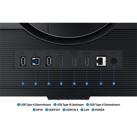 SAMSUNG Gaming 144Hz IPS monitor 32" G70D, 3840x2160, 16:9, 350cd/m2, 1ms, 2xHDMI/DisplayPort,WiFi, Bluetooth, hangszóró