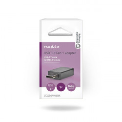 Nedis CCGB64915BK USB-C - USB-A adapter, USB C dugó - USB A aljzat, 5 Gbps, OTG