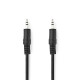Nedis CAGL22000BK20 sztereo audio kábel, 3,5 mm jack dugó - 3,5 mm jack dugó, 2m