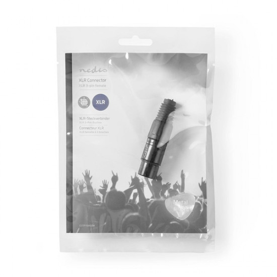 Nedis COTP15902BK szerelhető XLR aljzat