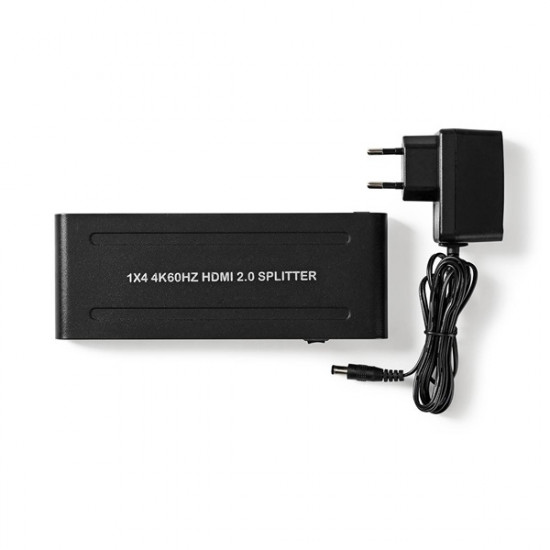 Nedis VSPL3474AT HDMI splitter, 1 x HDMI be - 4 x HDMI ki, 4K@60Hz