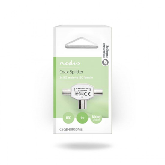 Nedis CSGB40950ME koax T elosztó