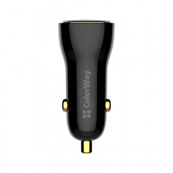 COLORWAY Autós töltő, CW-CHA046PD-BK Power Delivery Port PPS USB (USB-A + USB-C) (60 W) Fekete