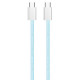 COLORWAY Kábel Type-C CW-CBPDCC061-BL, fonott pamut, PD Fast Charging 60W, 3,0A 1M kék