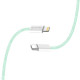 COLORWAY Kábel Type-C CW-CBPDCL061-G, Apple Lightning, fonott pamut, PD 27W, 1M zöld