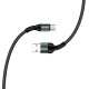 COLORWAY Kábel, USB Type-C CW-CBUC045-BK, nylon 2,4A 1M fekete