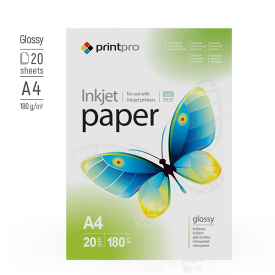 COLORWAY Fotópapír, PrintPro magasfényű 180 g/m2, A4, 20 sht (PGE180020A4)
