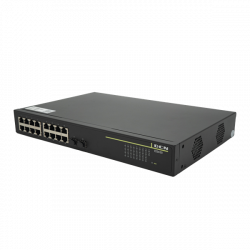 DCN Switch 250W PoE/PoE+ 16x10/100/1000Base-T + 2x100/1000Base-X SFP, 250 Watt PoE budget