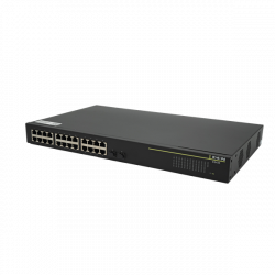 DCN Switch 370W PoE/PoE+ 24x10/100/1000Base-T + 2x1000Base-X SFP, 370 Watt PoE budget