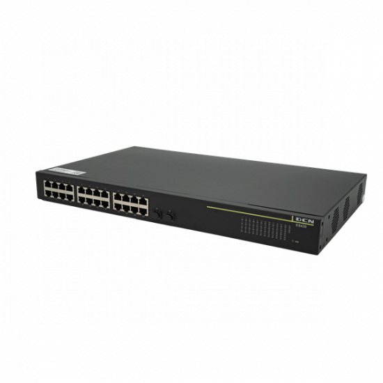 DCN Switch 370W PoE/PoE+ 24x10/100/1000Base-T + 2x1000Base-X SFP, 370 Watt PoE budget