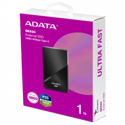 ADATA SSD Külső USB 3.2 1TB SE920 Elite, Fekete